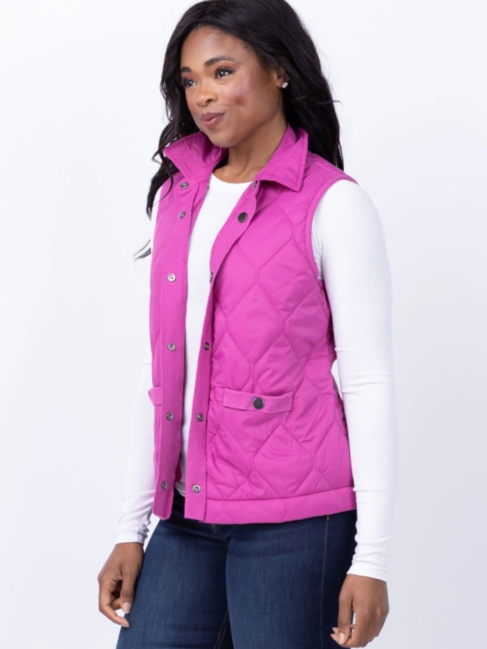 Nic + Zoe Quilted Puffer Vest M